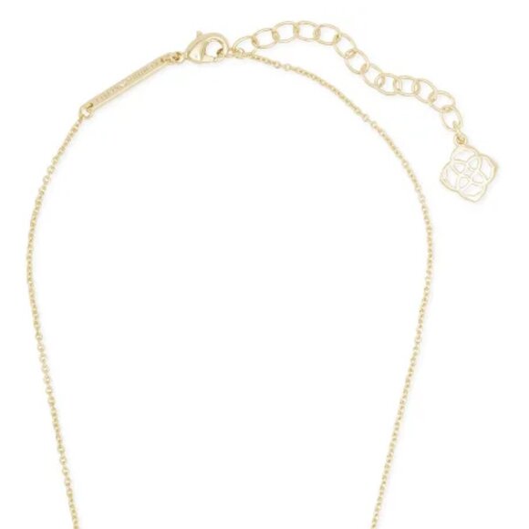 NEW Kendra Scott Rose Quartz Ari Heart Short Length 14K Yellow Gold Necklace NWT - Picture 3 of 8